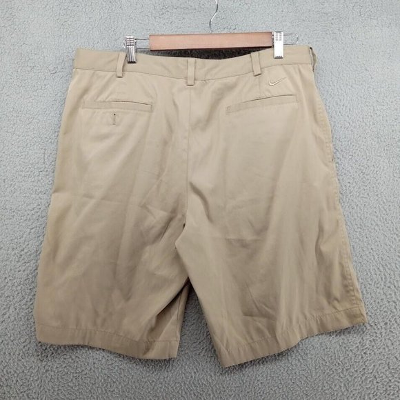 Nike Shorts Mens 36 Khaki Beige Dri Fit Golf Proformance Outdoors Activewear Spo - Picture 6 of 8
